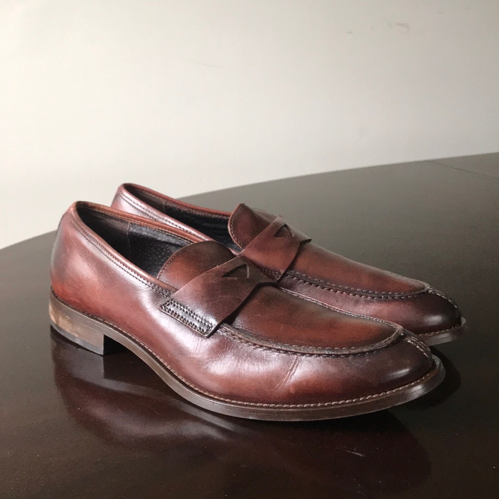 Tasso Elba Brown Men’s Size 9.5M Slip On Loafers